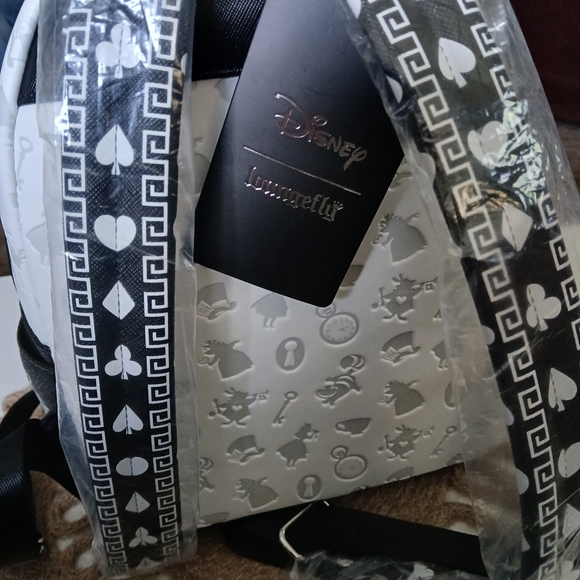 Loungefly Disney Black and White Wonderland Backpack - Picture 4 of 8
